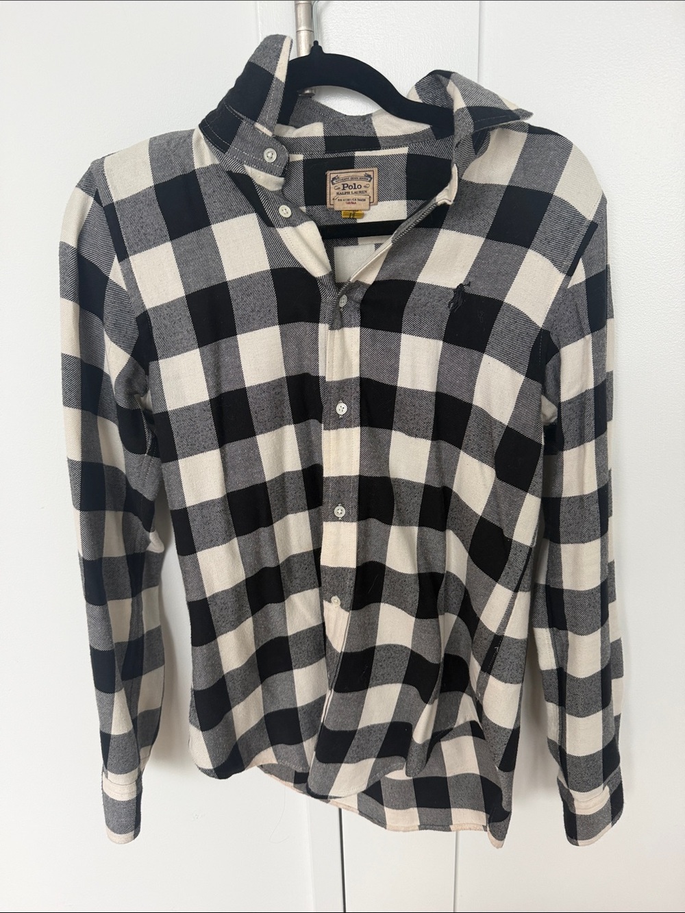 Polo by Ralph Lauren Black & White Plaid Button-Down Shirt